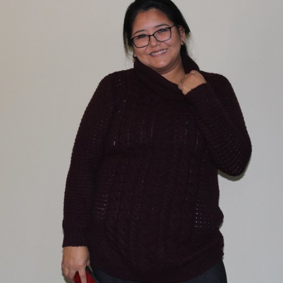 Eclipse mock neck tunic sweater - Picture 1 of 6